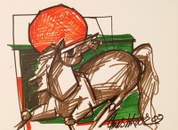 Mashkoor Raza, 10 x 13 Inch, Marker on Paper, Abstract Painting, AC-MR-729
